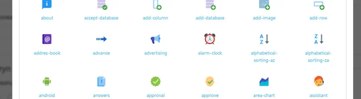 Большой набор цветных иконок для использования на сайтах InstantCms