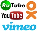 Видео с YouTube, Vimeo, Ok или Rutube