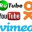 Видео с YouTube, Vimeo, Ok, VK или Rutube